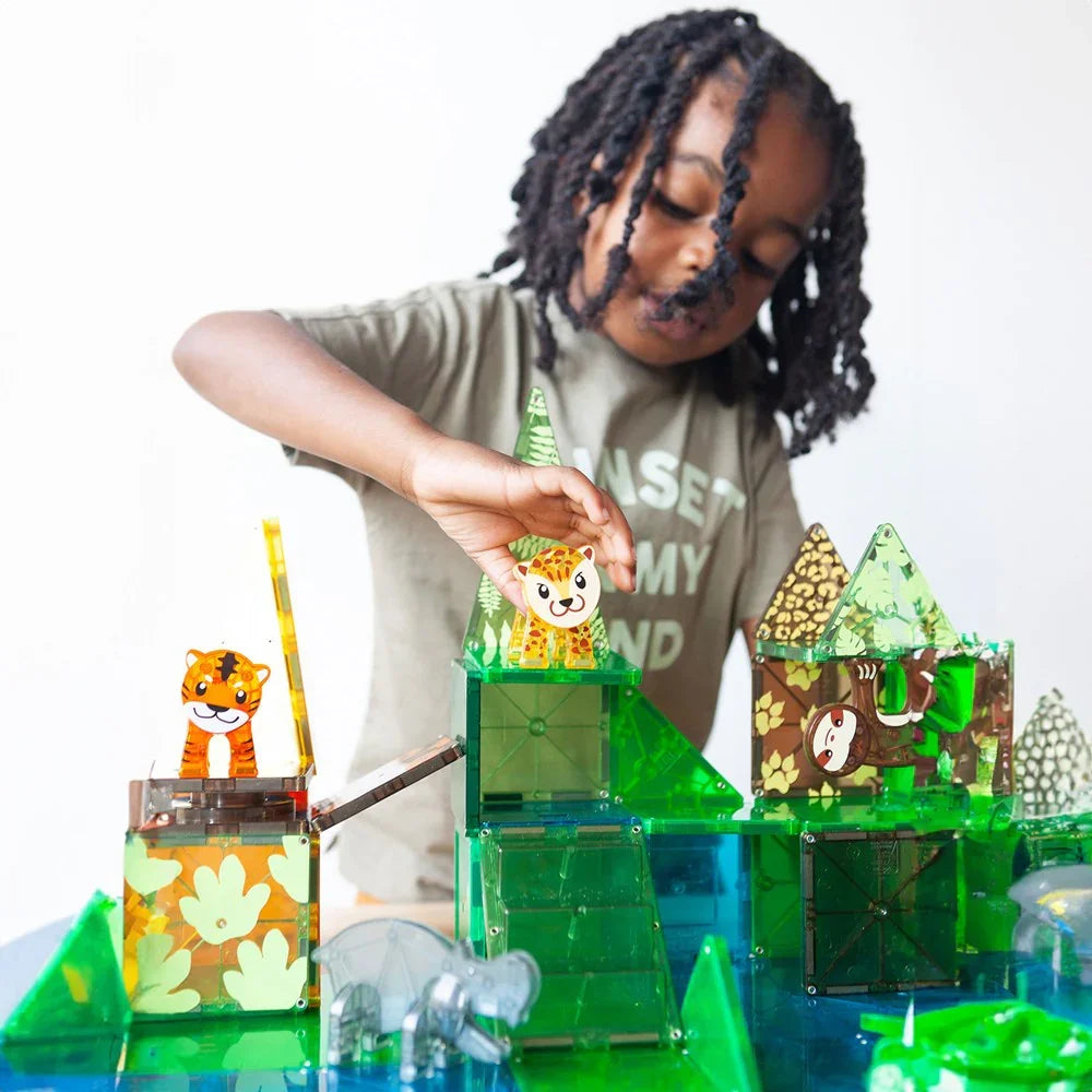 Magnetic Tiles Jungle Animals - 25 Piece Magnetic Building Set