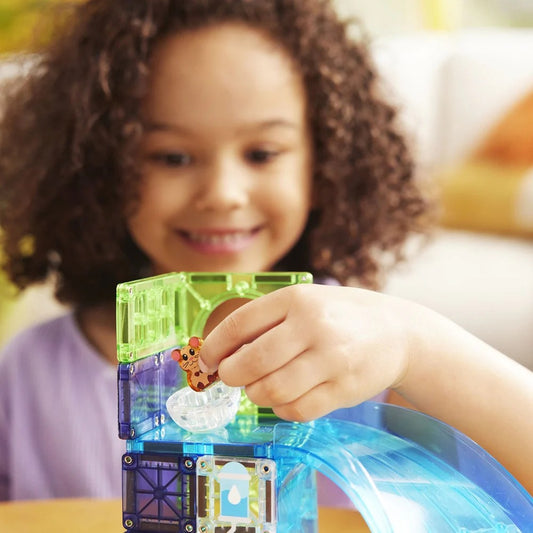 Child playing with a colorful toy