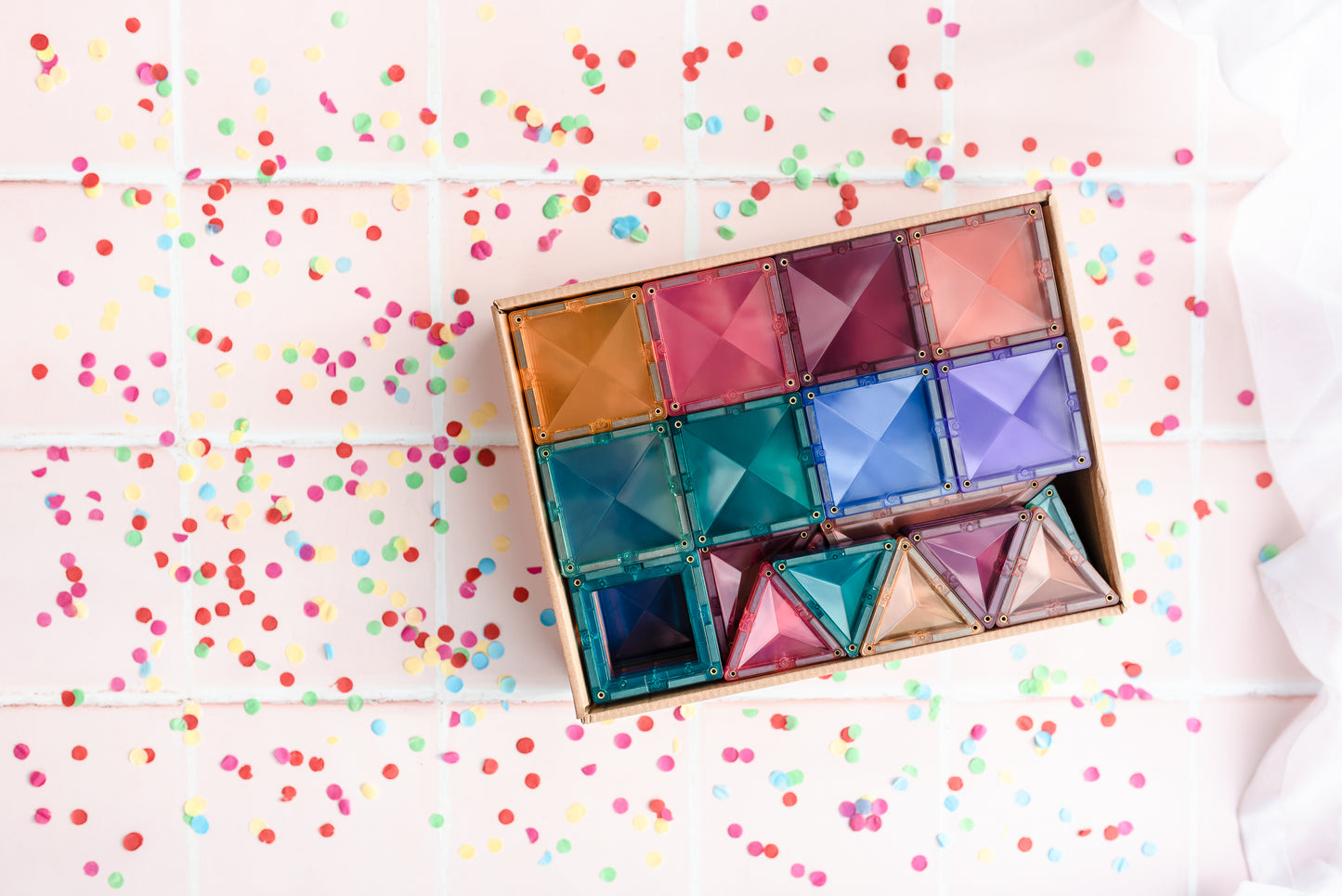 CONNETIX® 120 Piece Pastel Creative Pack | Magnetic Tiles