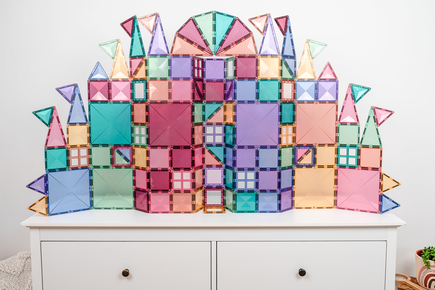 CONNETIX® 120 Piece Pastel Creative Pack | Magnetic Tiles