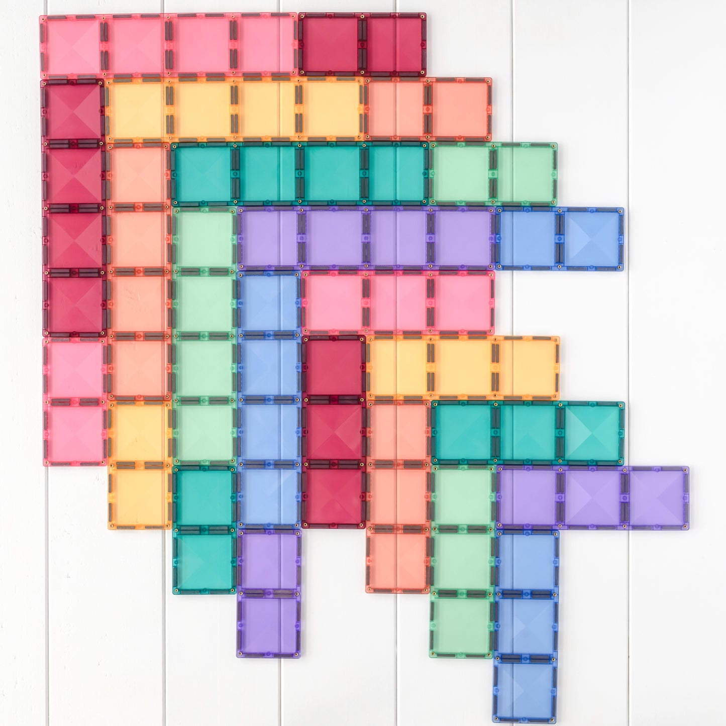 CONNETIX 24 Piece Pastel Rectangle Pack | Magnetic Tiles