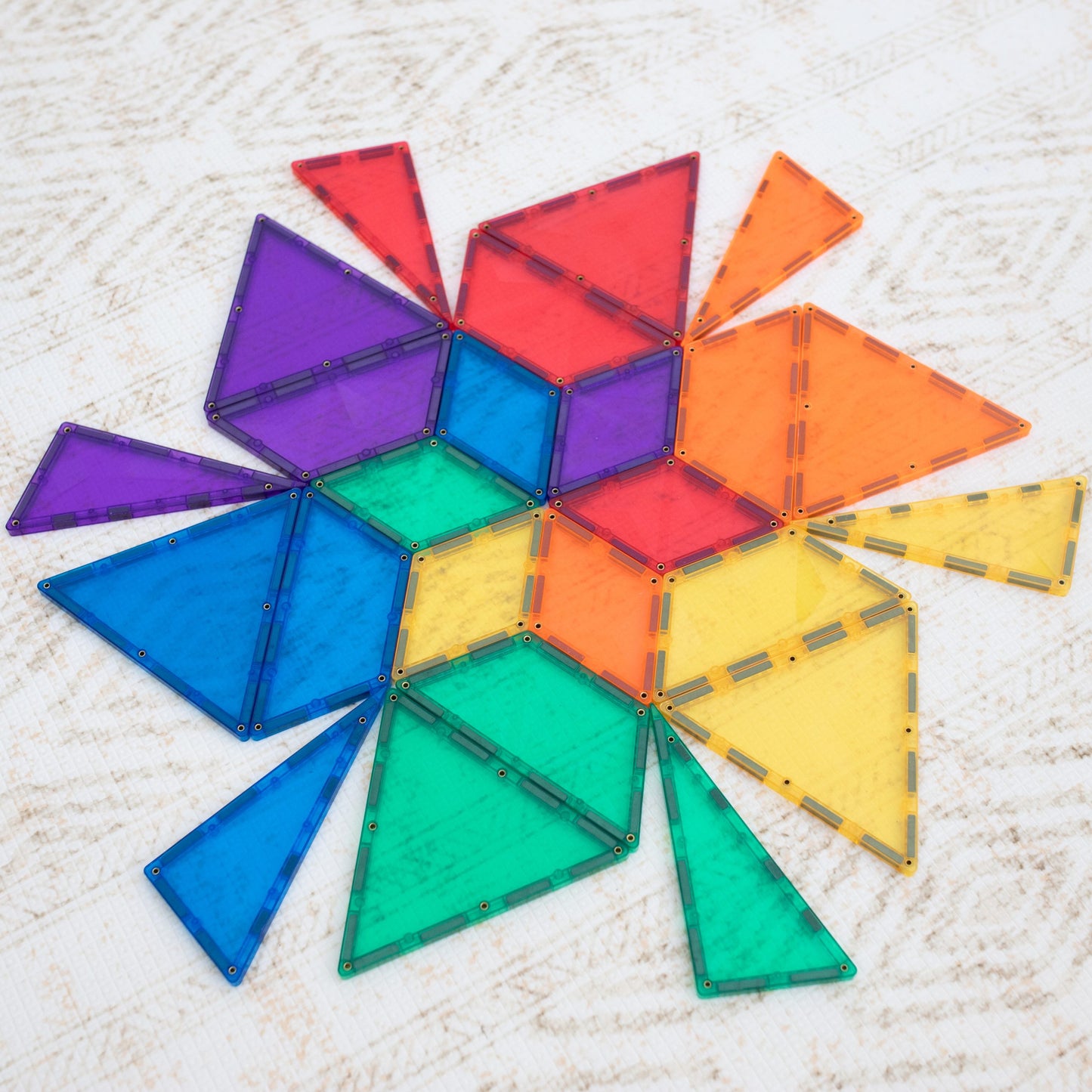CONNETIX 36pc Rainbow Shape Expansion Pack | Magnetic Tiles