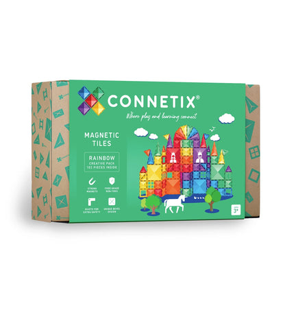 CONNETIX 102 Piece Rainbow Creative Pack | STEM Magnetic Tiles