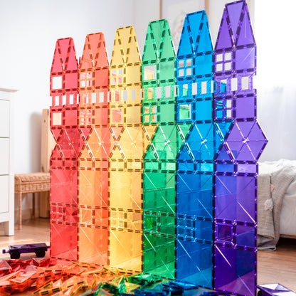 CONNETIX 212 Piece Rainbow Mega Pack Magnetic Tiles Set