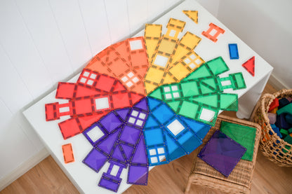CONNETIX 102 Piece Rainbow Creative Pack | STEM Magnetic Tiles