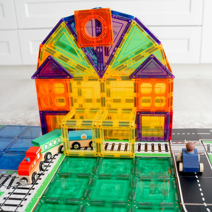 TileTek 36 Piece Topper Train Pack | Magnetic Tile Train Tracks