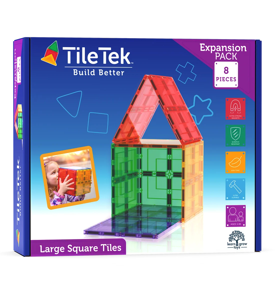 TileTek 64 Piece Explorer Pack | Magnetic Building Tiles