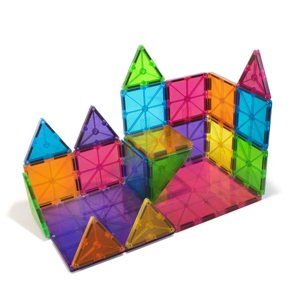 Colorful magnetic building block castle