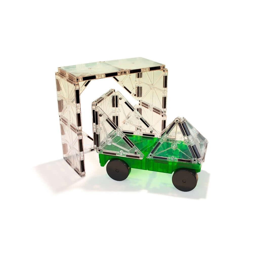 Toy truck with transparent cargo area 