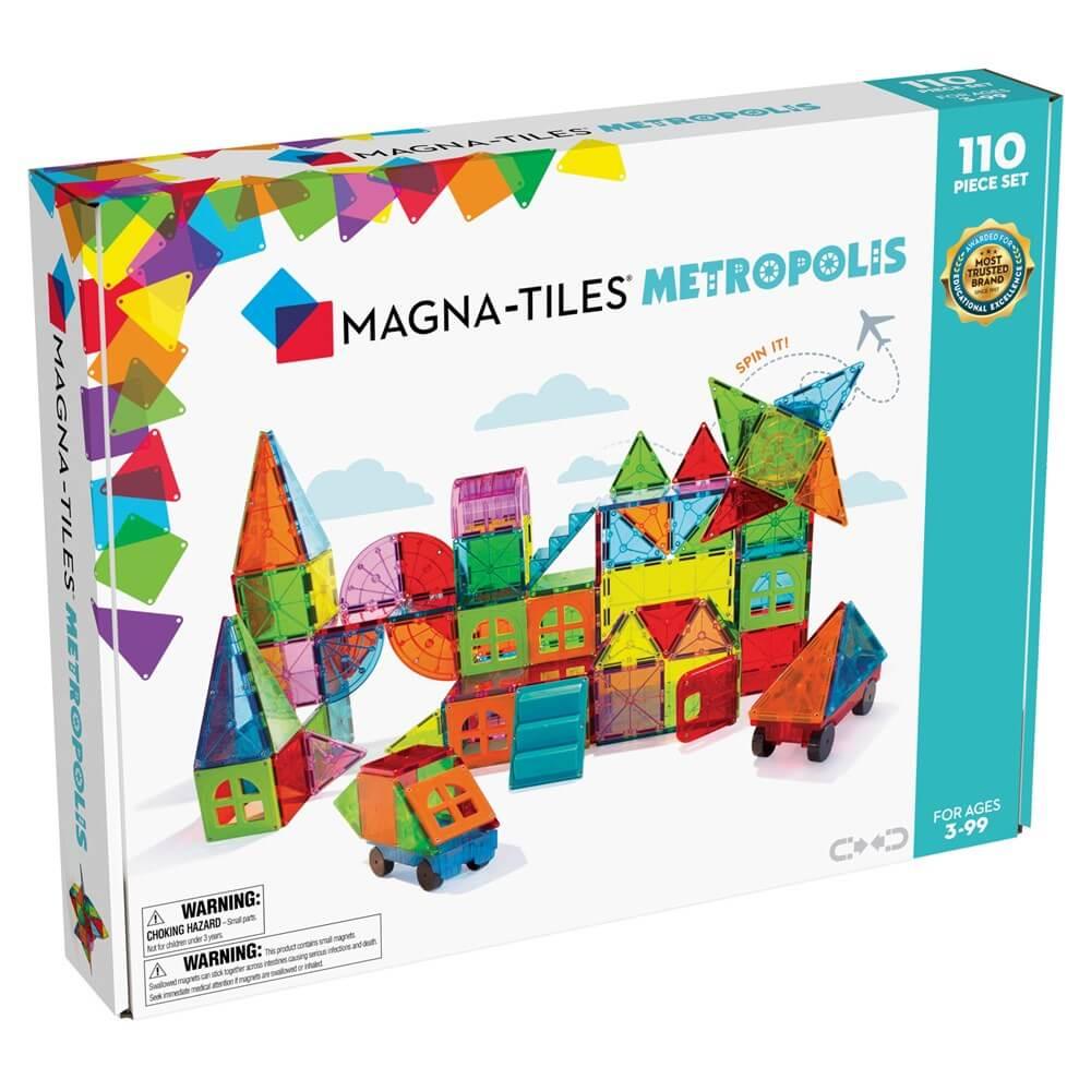 Magnetic Tiles Metropolis - 110 Piece Magnetic Building Set