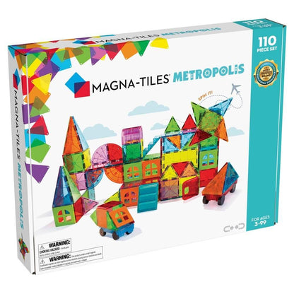 Magnetic Tiles Metropolis - 110 Piece Magnetic Building Set