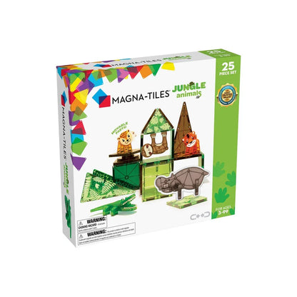 Magnetic Tiles Jungle Animals - 25 Piece Magnetic Building Set