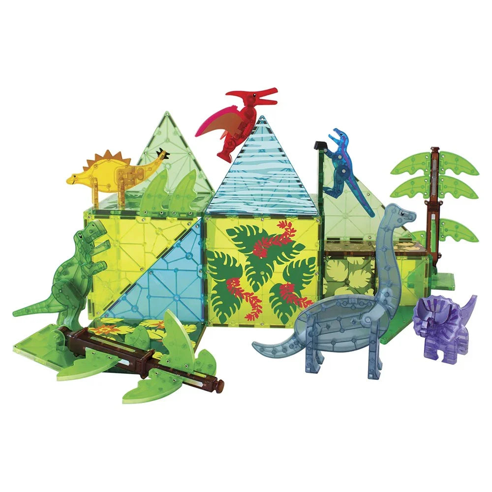 Magnetic Tiles - Dino World XL - 50 Piece Set