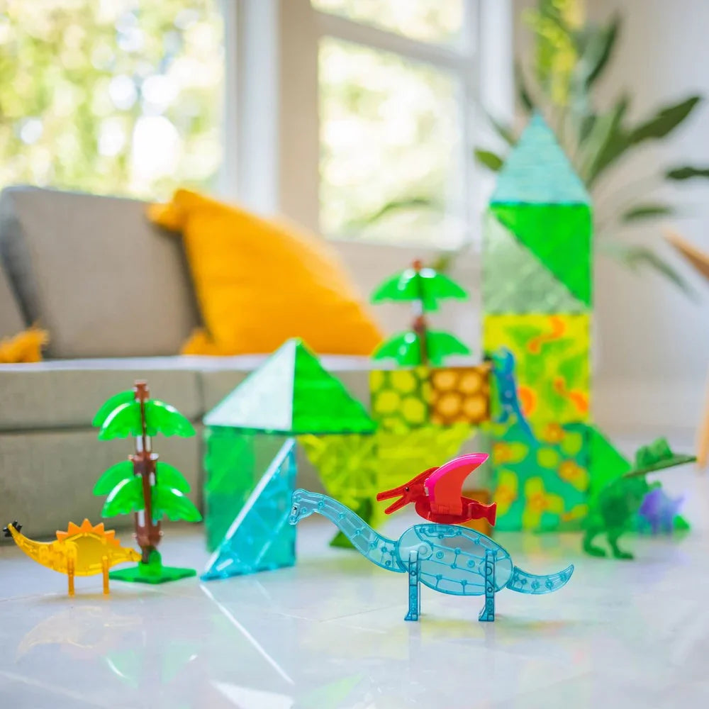 Magnetic Tiles - Dino World XL - 50 Piece Set