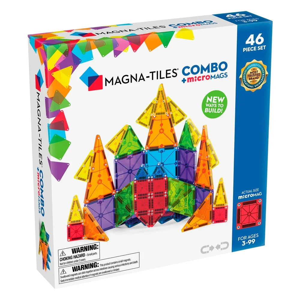 Magnetic Tiles - Combo + microMAGS - 46 Piece Set