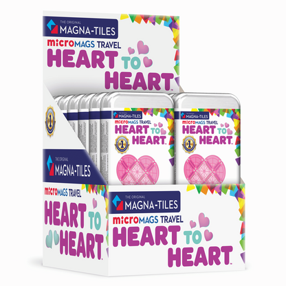 MAGNA-TILES microMAGS Heart to Heart 26-Piece Travel Set - 12 Unit Counter Display