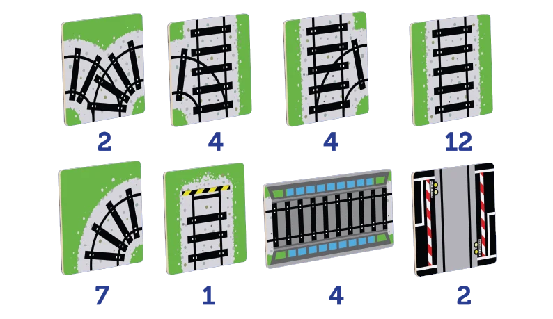 TileTek 36 Piece Topper Train Pack | Magnetic Tile Train Tracks
