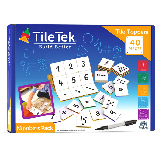 TileTek 40 Piece Number Topper Pack | Magnetic Maths Tiles