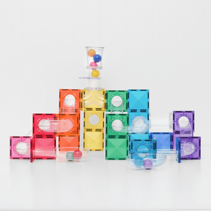 CONNETIX Ball Run Bright Pack 114pc | Magnetic Ball Run