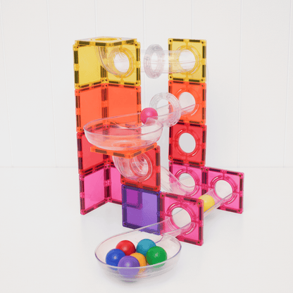 CONNETIX Ball Run Bright Pack 114pc | Magnetic Ball Run