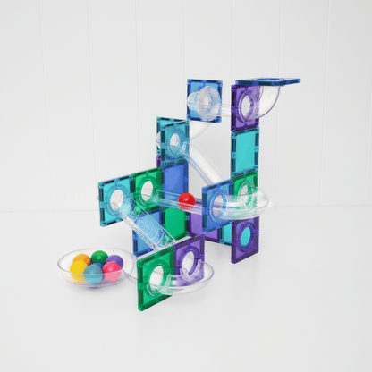 CONNETIX Ball Run Bright Pack 114pc | Magnetic Ball Run