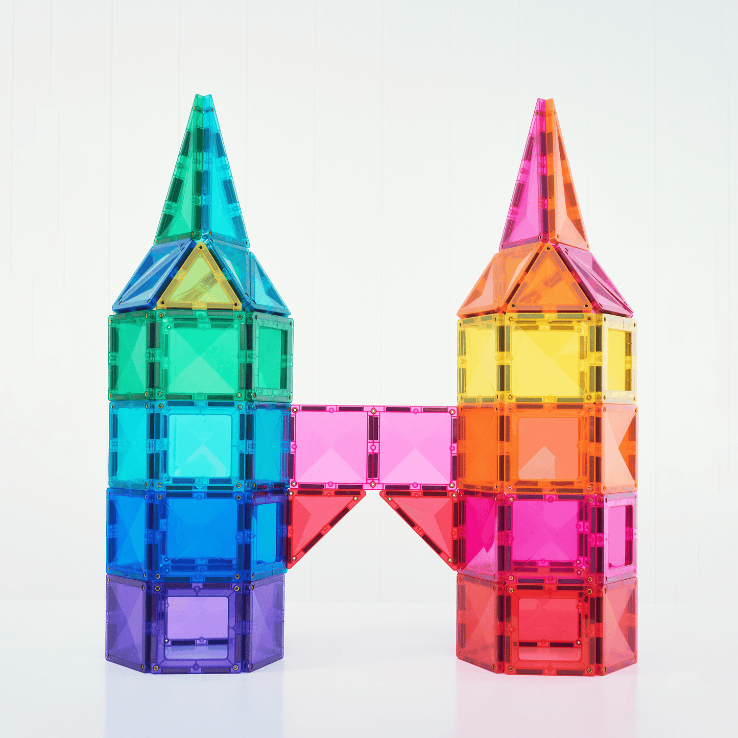 CONNETIX 104 Piece Bright Creative Pack | Magnetic Tiles