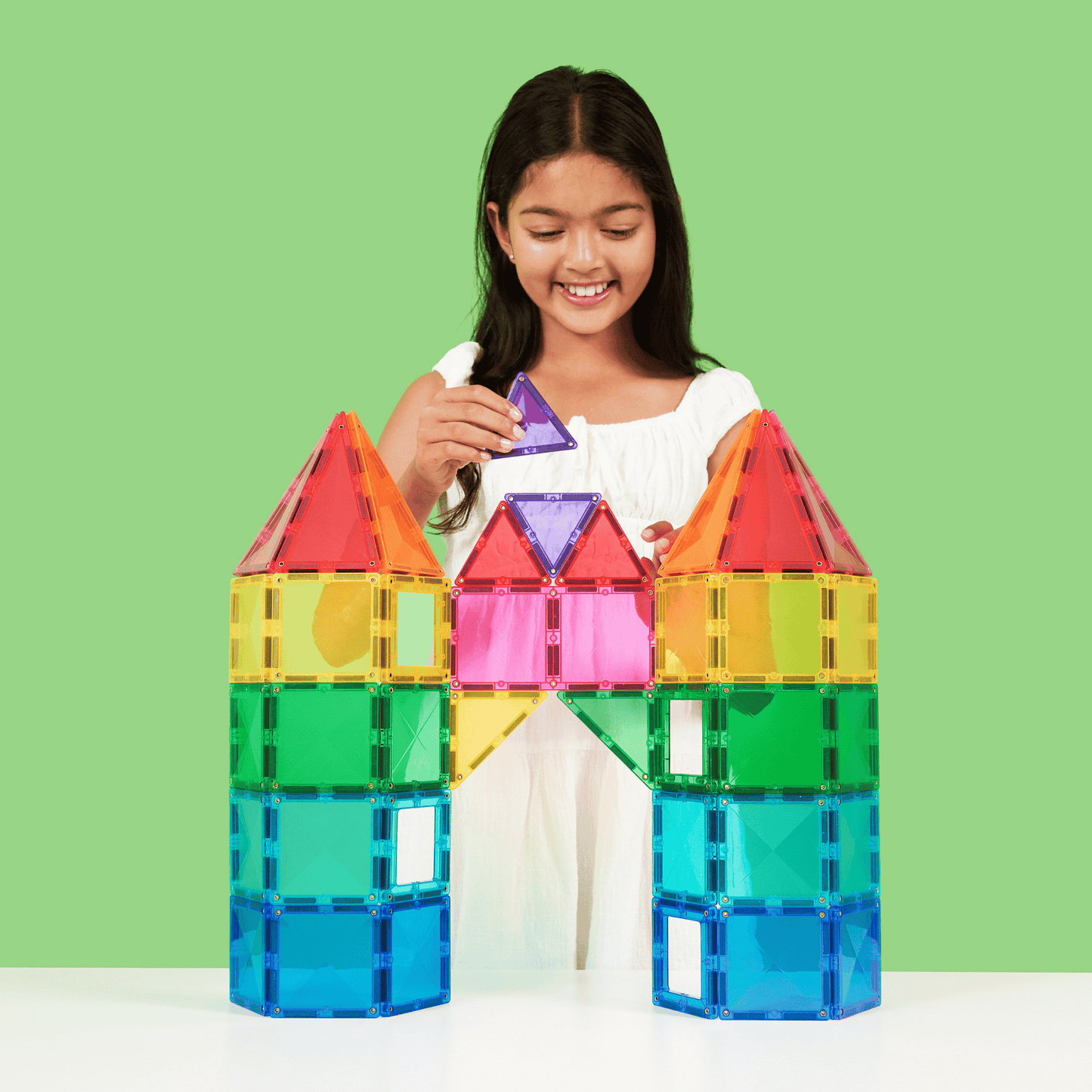 CONNETIX 104 Piece Bright Creative Pack | Magnetic Tiles