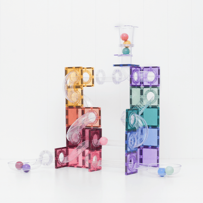 CONNETIX Ball Run Pastel Pack 114pc | Magnetic Ball Run