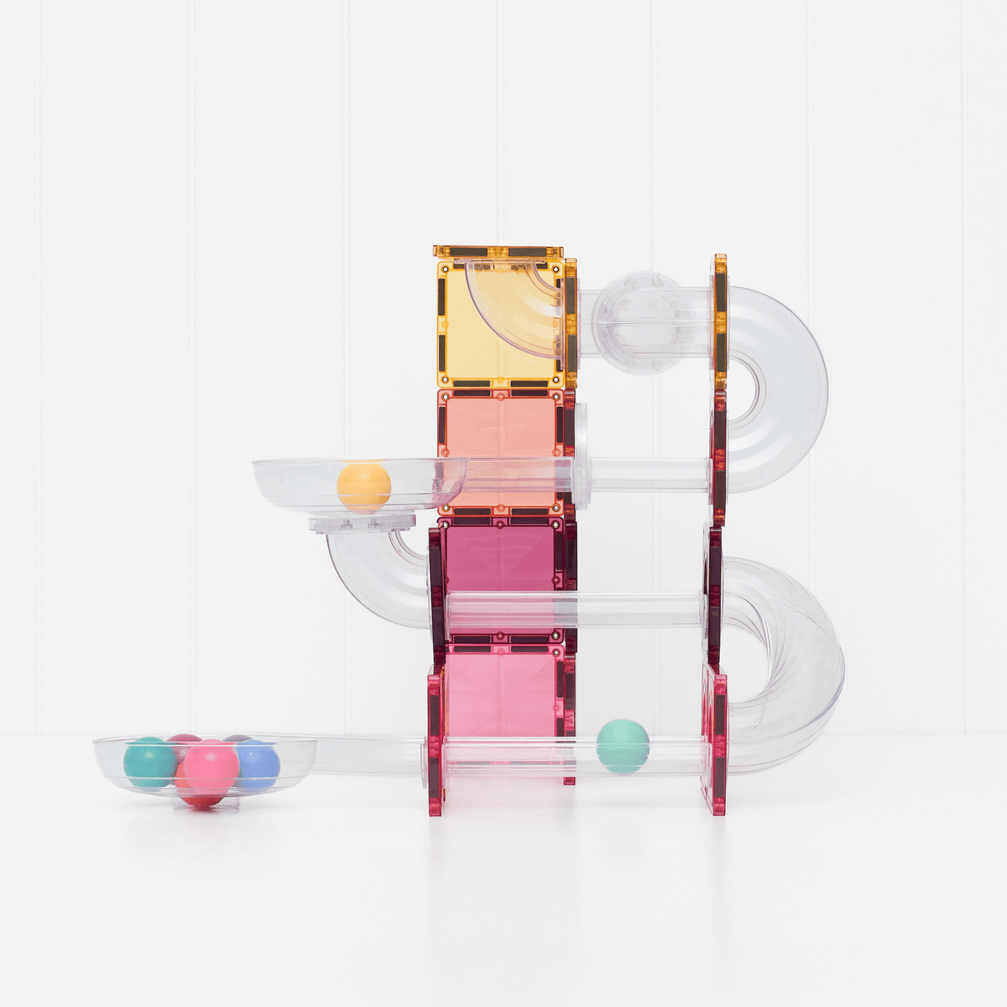 CONNETIX Ball Run Pastel Pack 114pc | Magnetic Ball Run