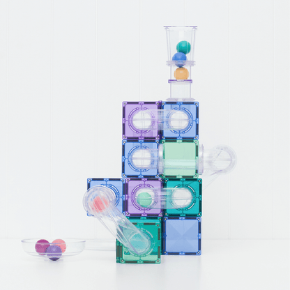 CONNETIX Ball Run Pastel Pack 114pc | Magnetic Ball Run