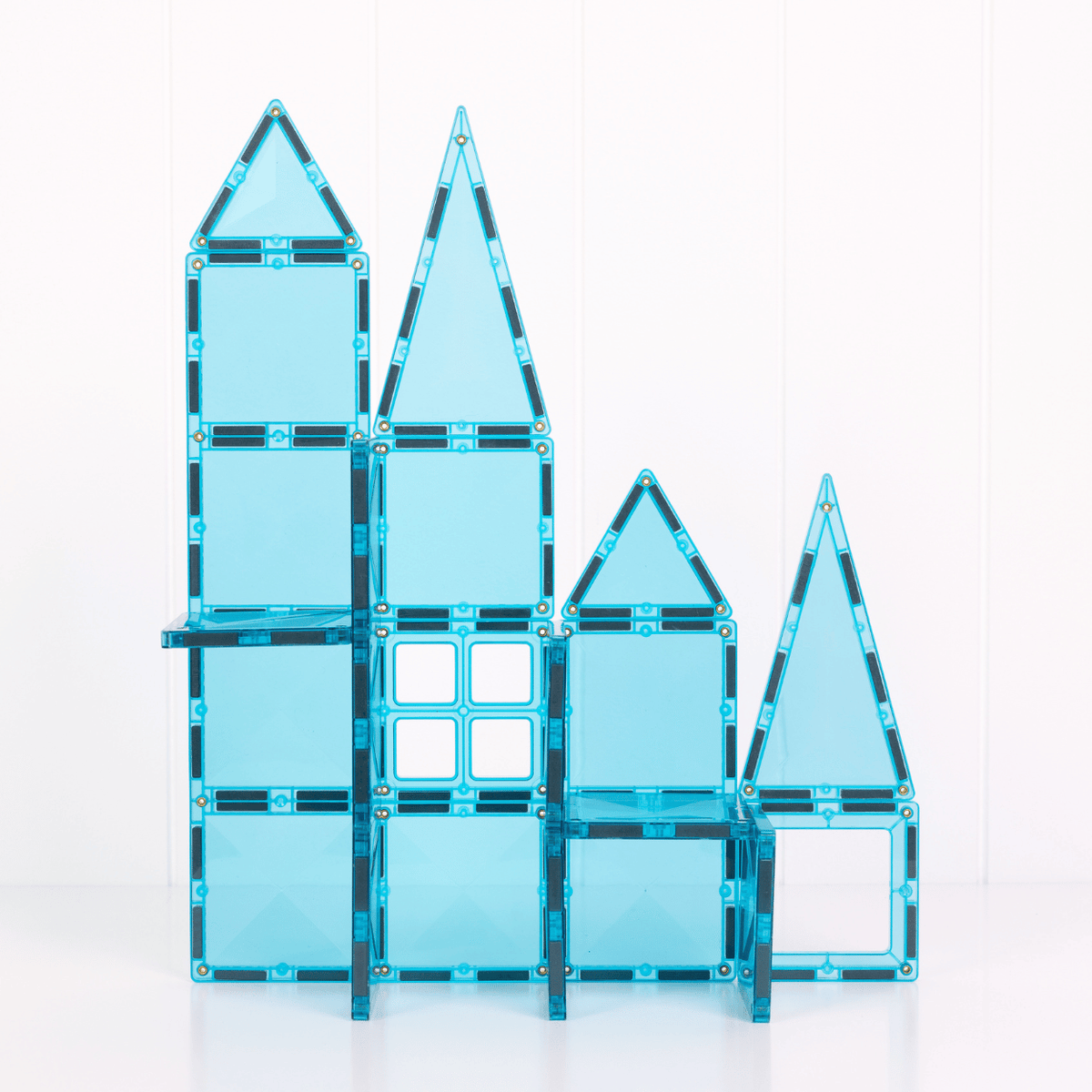 Blue transparent magnetic building blocks 