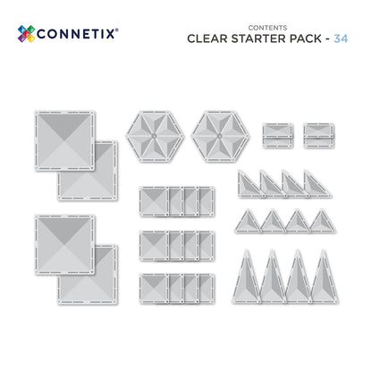 Clear starter pack components with Connetix branding 