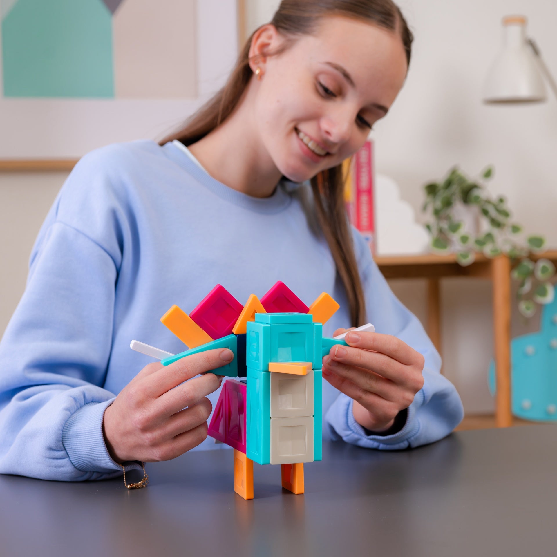 Colorful geometric toy structure