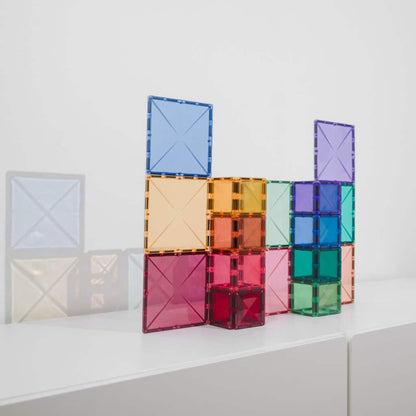 Colorful transparent magnetic building blocks 
