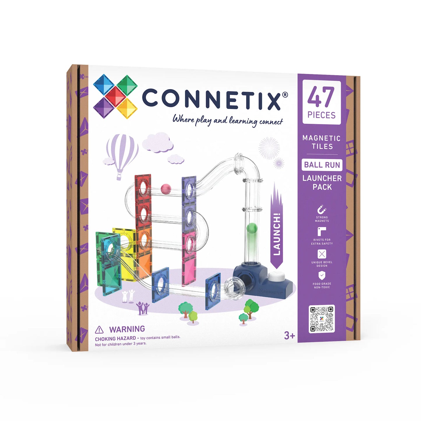 Connetix Ball Run Launcher Pack toy box