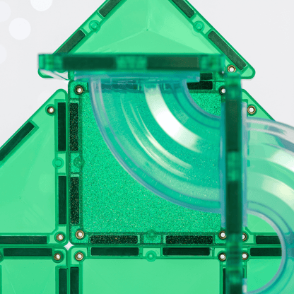 Detailed view of Connetix Christmas tree magnetic tile design