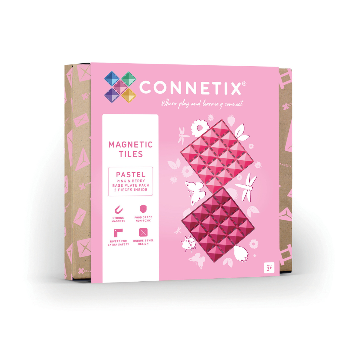 Connetix magnetic tiles packaging 