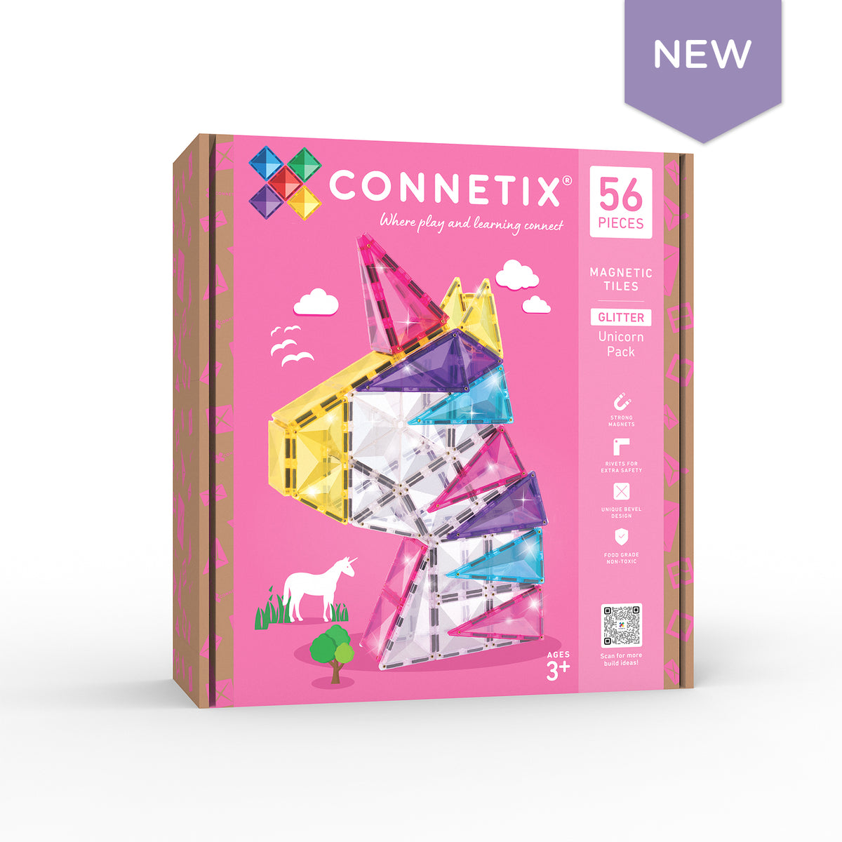 Connetix magnetic tiles packaging 