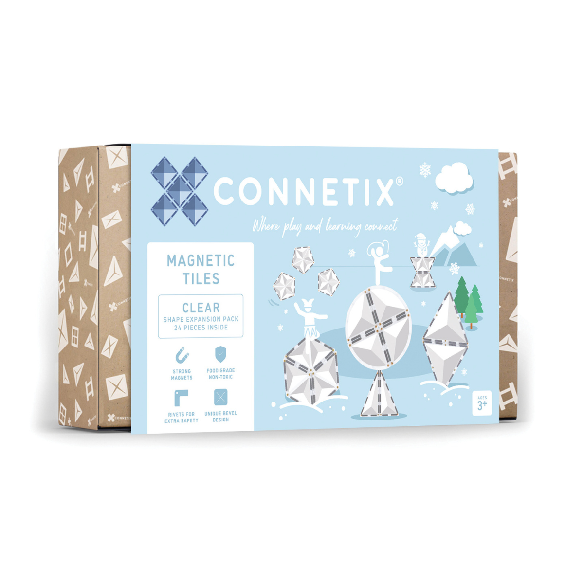 Connetix magnetic tiles packaging
