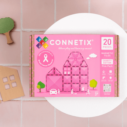 CONNETIX pink charity edition magnetic tiles packaging 