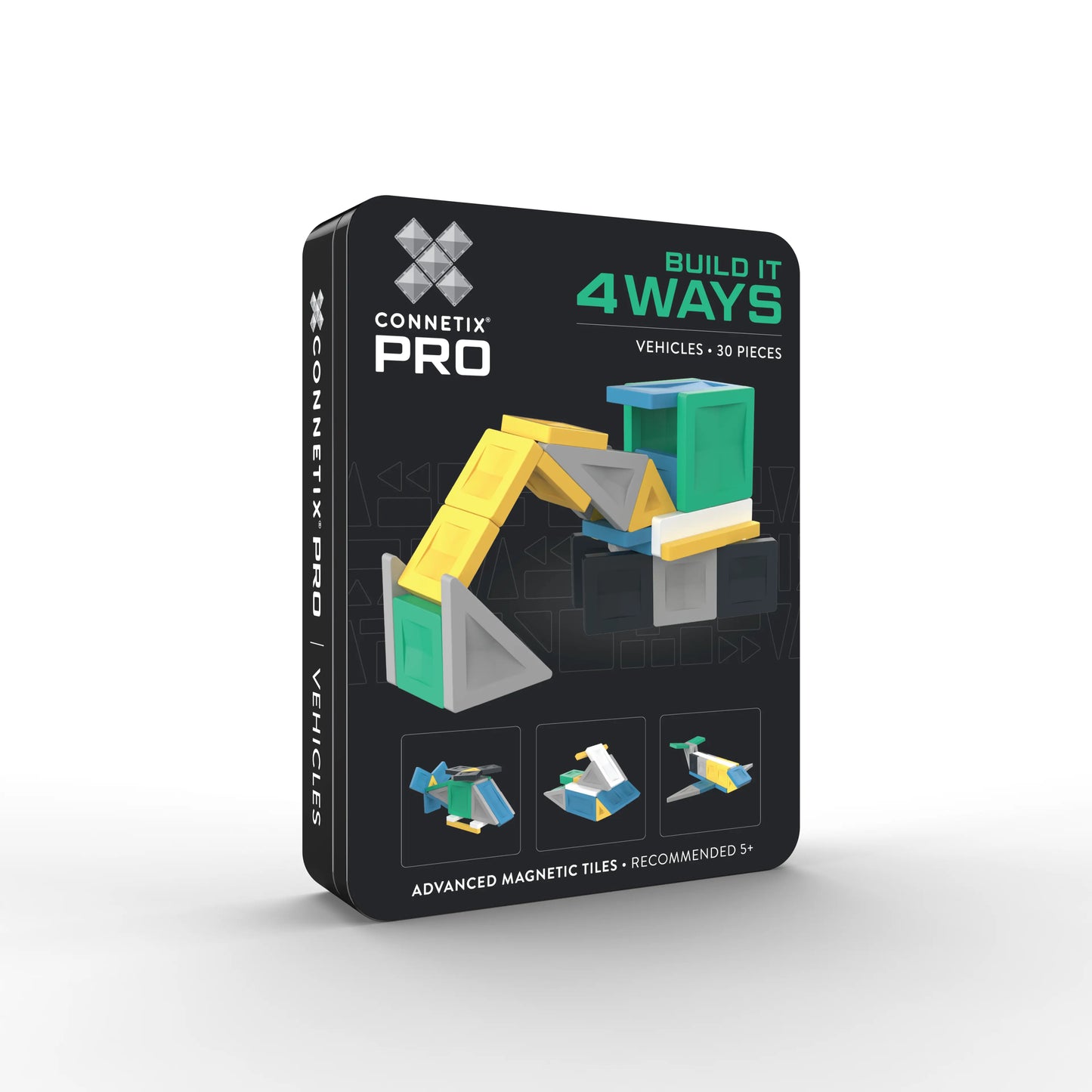 Connetix Pro Build It 4 Ways Vehicles toy box