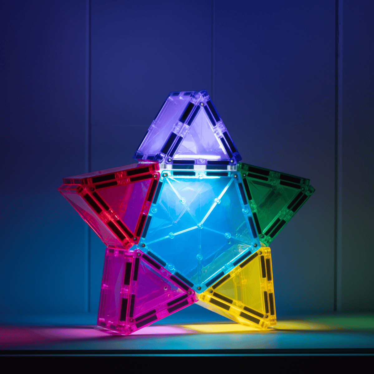 CONNETIX Light Star Pack 28 Piece | Light-Up Magnetic Tiles
