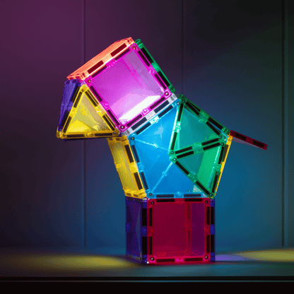 CONNETIX Light Star Pack 28 Piece | Light-Up Magnetic Tiles