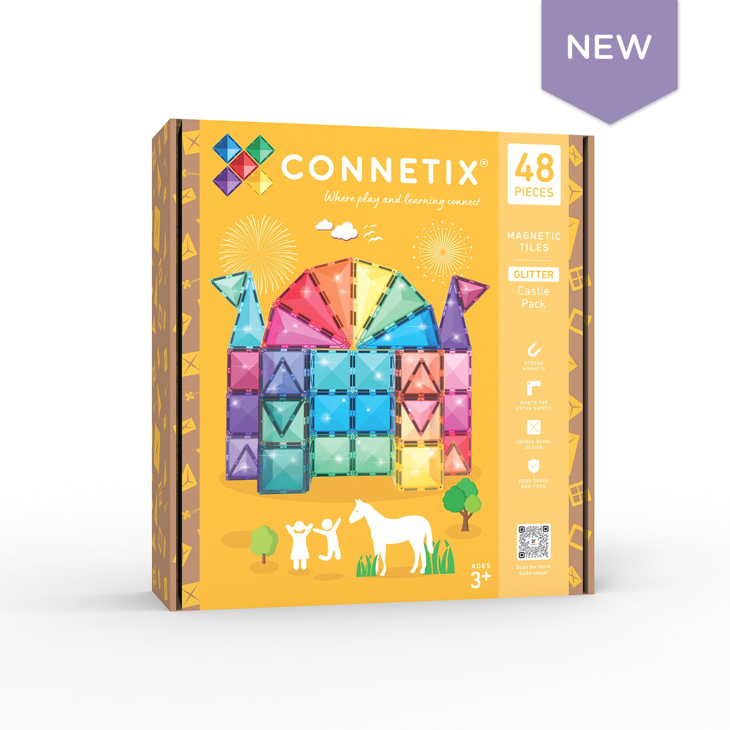 CONNETIX Light Star Pack 28 Piece | Light-Up Magnetic Tiles