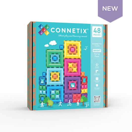 CONNETIX Bright Portal Pack 48 Piece | Magnetic Tiles Toy
