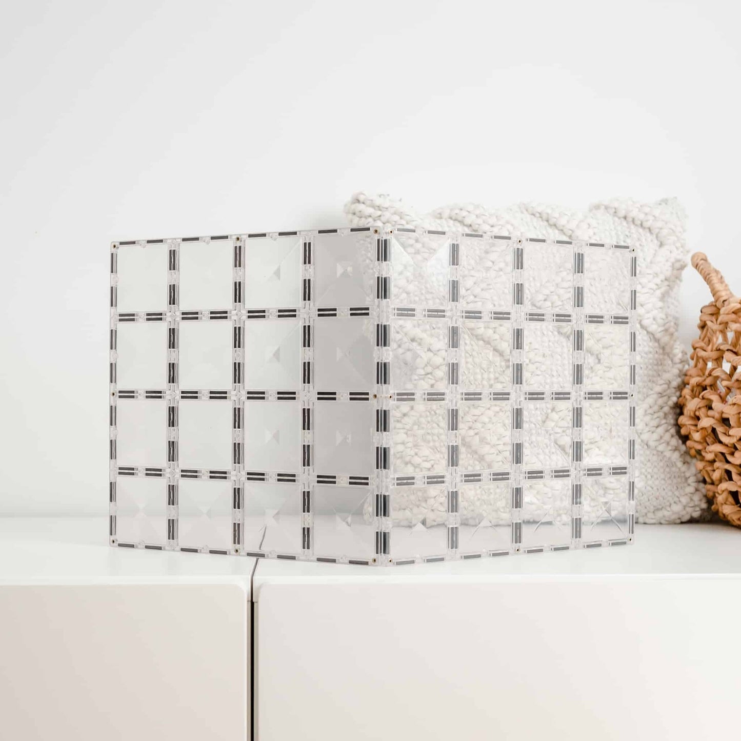 CONNETIX Clear Base Plate Pack 2 Piece | Magnetic Building Tiles
