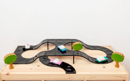 CONNETIX 16 Piece Roads, Ramps & Intersections Pack | Magnetic Tiles