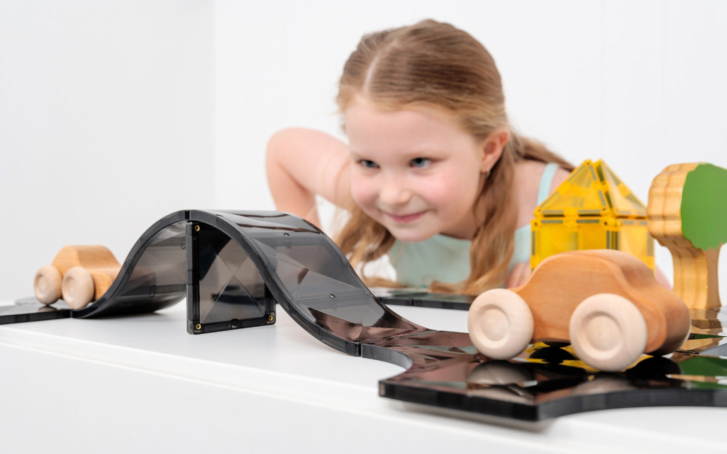 CONNETIX Creative Roads Pack 48 Piece | Magnetic Tiles Set