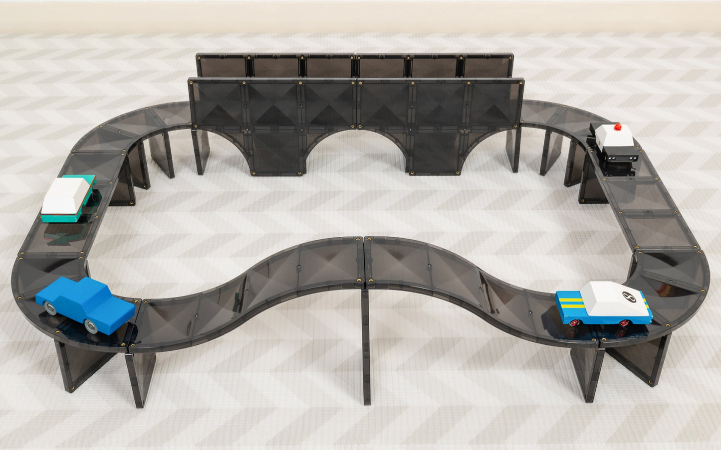CONNETIX Creative Roads Pack 48 Piece | Magnetic Tiles Set
