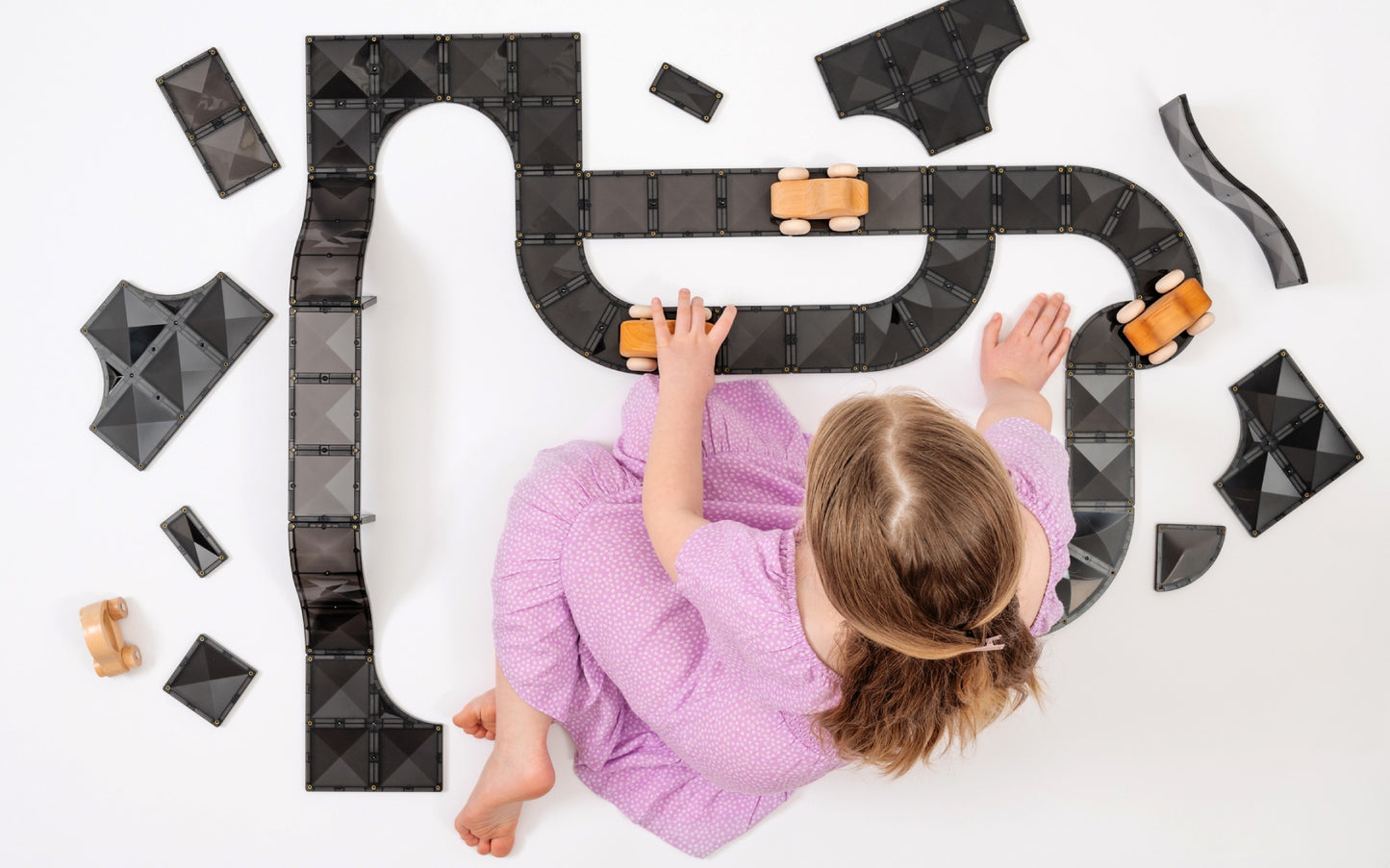 CONNETIX Creative Roads Pack 48 Piece | Magnetic Tiles Set